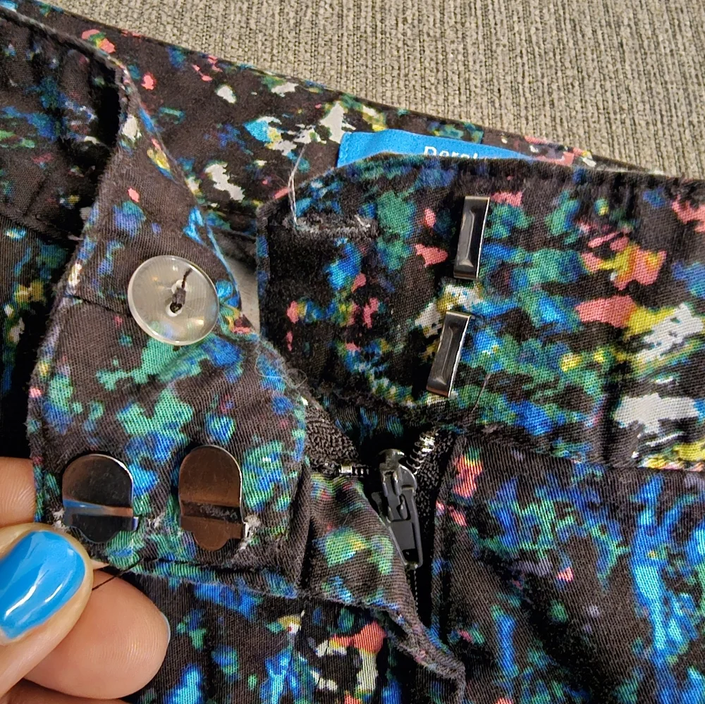 Derek Lam Nightshade MultiColor Art To Wear Casual Printed Pants Size 8 - Picture 5 of 9